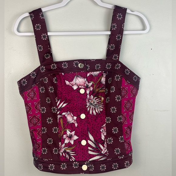 NWT White House Black Market Mixed Print Bodice size 4 - Picture 6 of 7